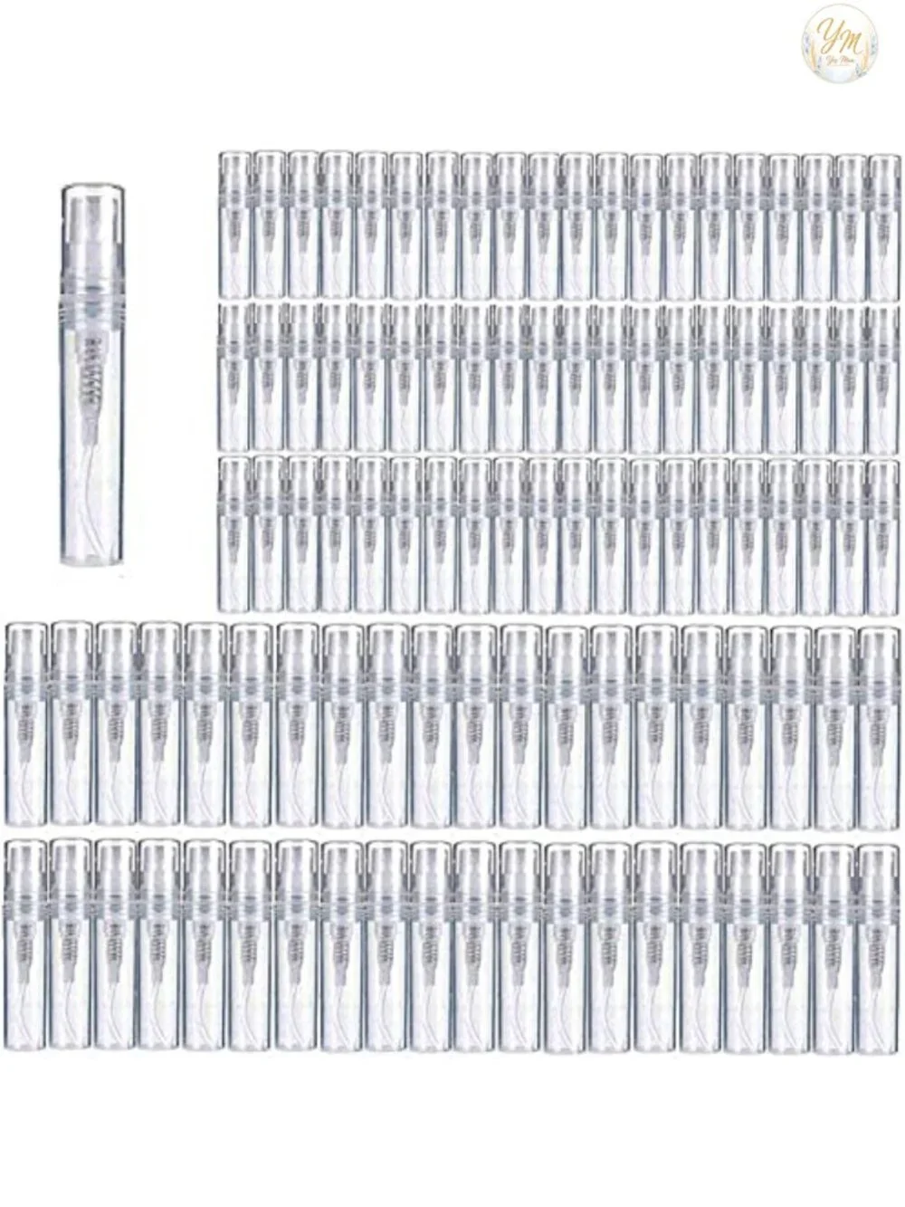 Mini Perfume Bottles 3ml 100pcs Refillable Spray Bottle for Travel Essential